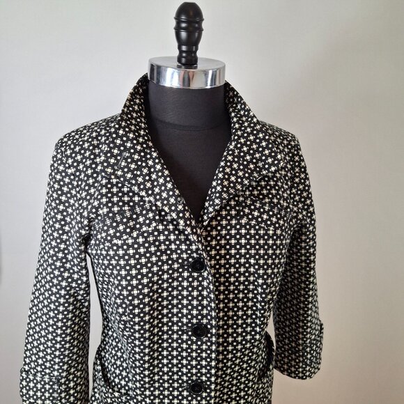 Womens MEXX Cropped Jacket Womens Sz 40 (S-M) Small Print Smart Office - Picture 12 of 16